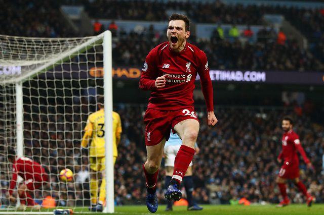 Hậu vệ Andrew Robertson của Liverpool