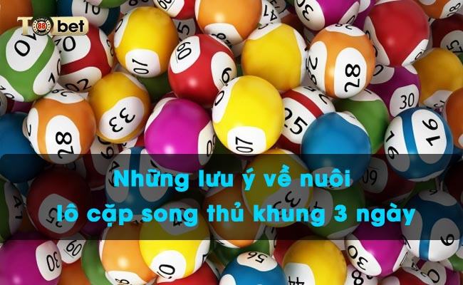 Những lưu ý về nuôi lô cặp song thủ khung 3 ngày