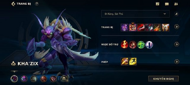 khắc chế kha'zix tốc chiến