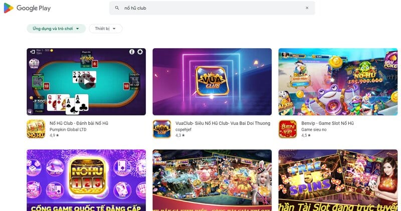 Cách tải nổ hũ club trên Google Play