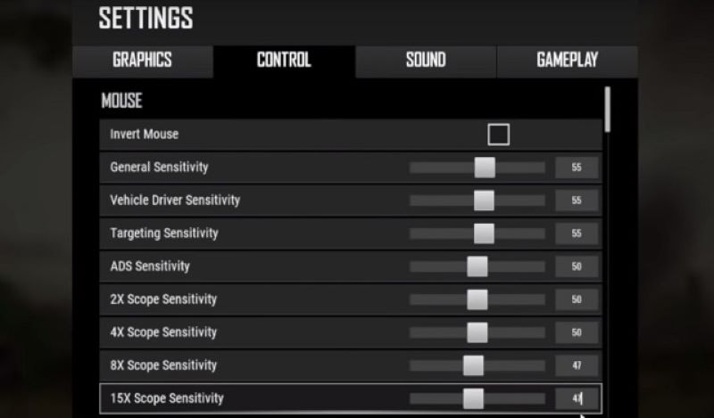 cài đặt độ nhạy pubg pc