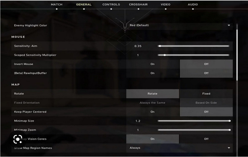 setting độ nhạy valorant