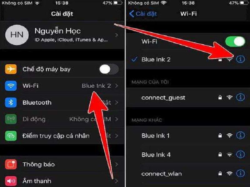 Chọn cấu hình DNS