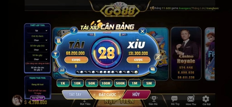 Chọn game tài xỉu