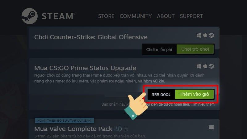 mua prime csgo giá rẻ