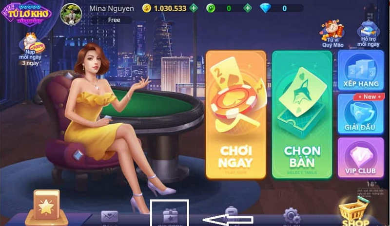 Chọn vào mục code game