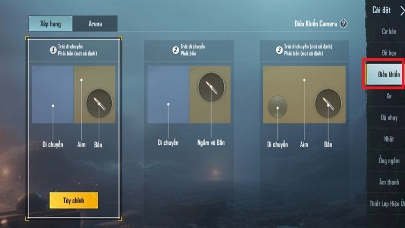 setting 4 ngón pubg mobile điện thoại