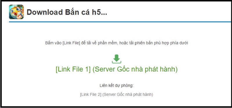 Chọn vào link để tải Bắn cá H5