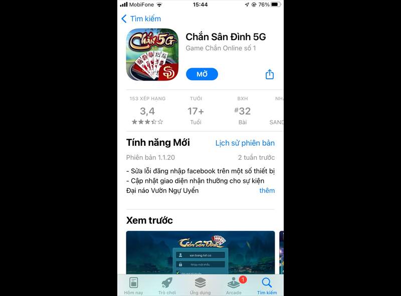 Game chắn Sân Đình iOS