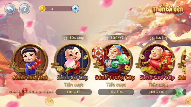 Giao diện game nổ hũ thần tài hấp dẫn