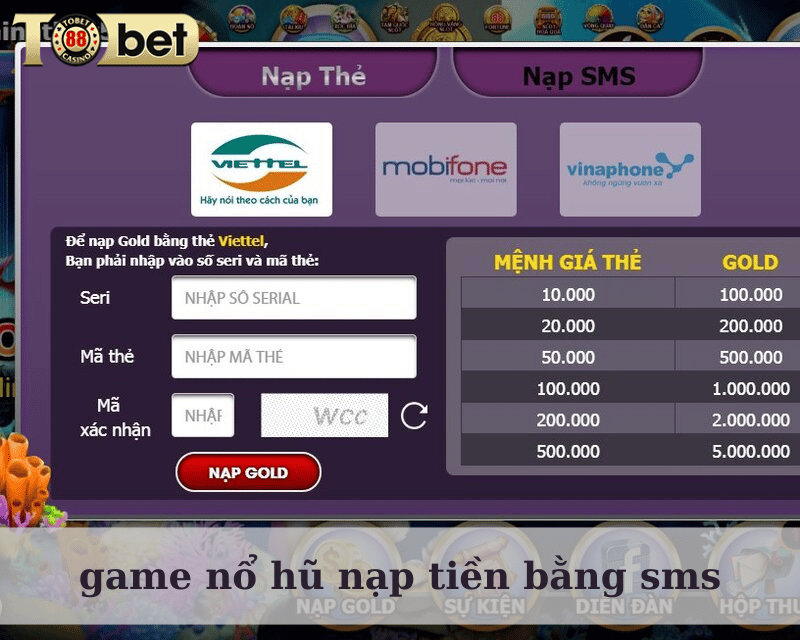 Tìm hiểu về game nổ hũ nạp tiền bằng SMS