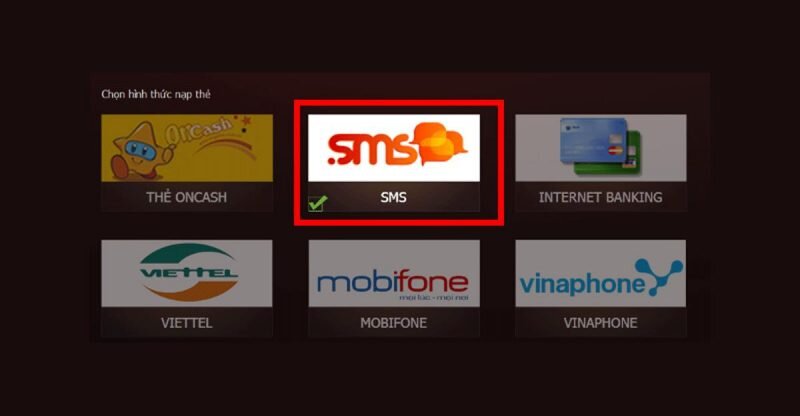 Hướng dẫn nạp SMS game nổ hũ đơn giản