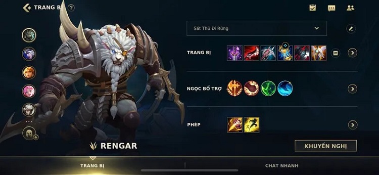 tiêu điểm tướng rengar tốc chiến