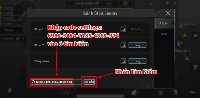 nhập mã code