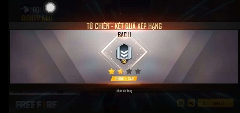 rank trong Free Fire