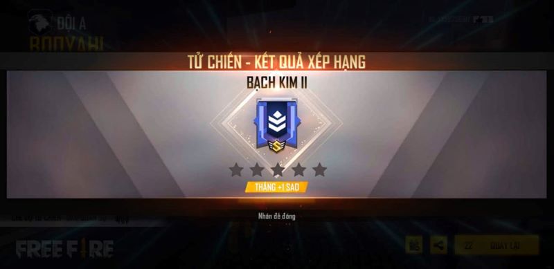 các loại rank trong Free Fire