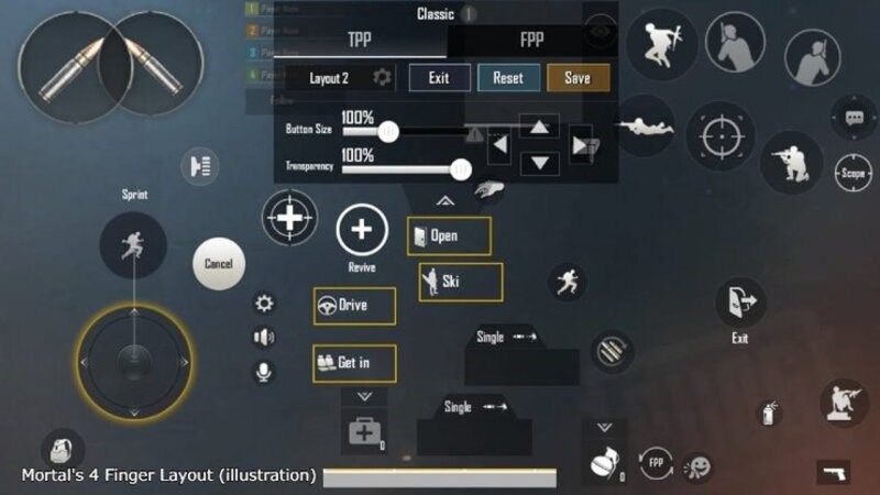 độ nhạy pubg mobile 4 ngón