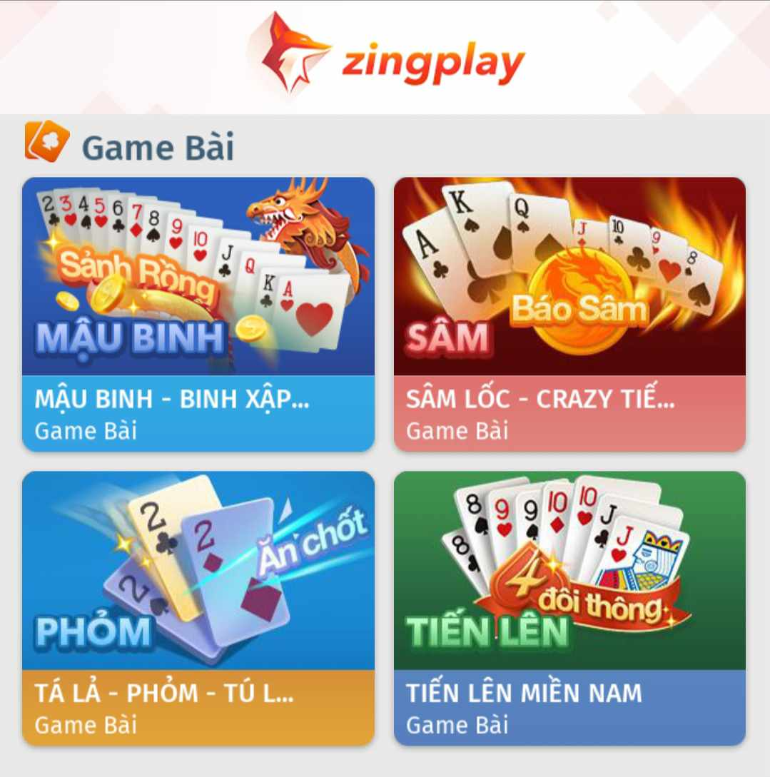 Tiến lên miền Nam nằm trong mục game bài