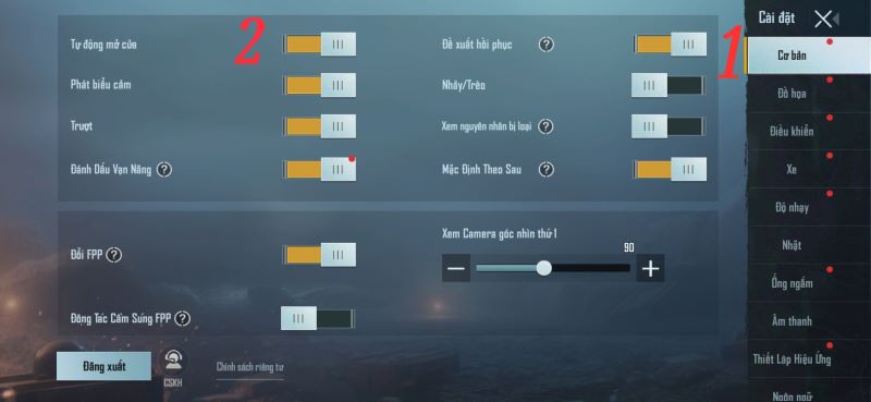 Tổng hợp các điều chỉnh khác trong PUBG Mobile