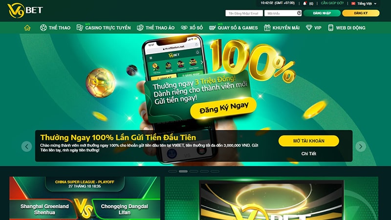 V9bet thường xuyên tung kèo hấp dẫn